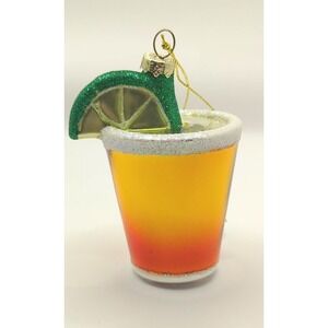 TEQUILA SHOT Glass Ornament Macy's‎ Holiday Lane NWT